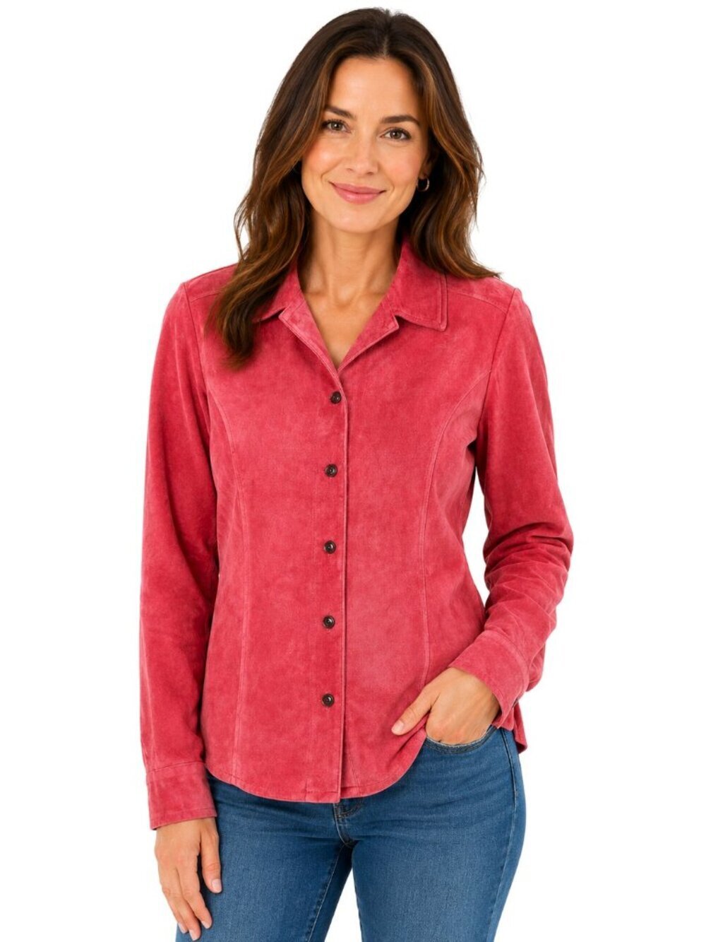 Pendleton Pink Suede Shirt Jacket